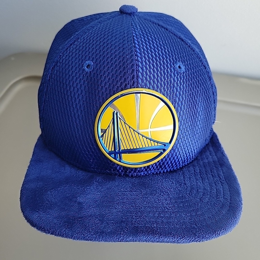 New Era 59Fifty Golden State Warriors ‎ Youth Size Hat Suede Brim Metal Logo